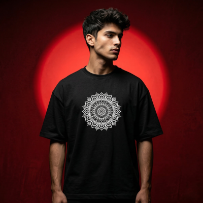 Men's Stylish Premium Drop Shoulder - Black